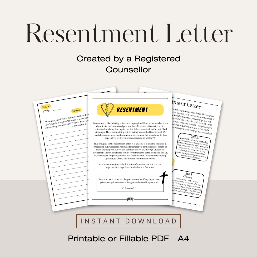 Forgiveness Guide: Get Your Resentment Letter Now – Christian on a Couch